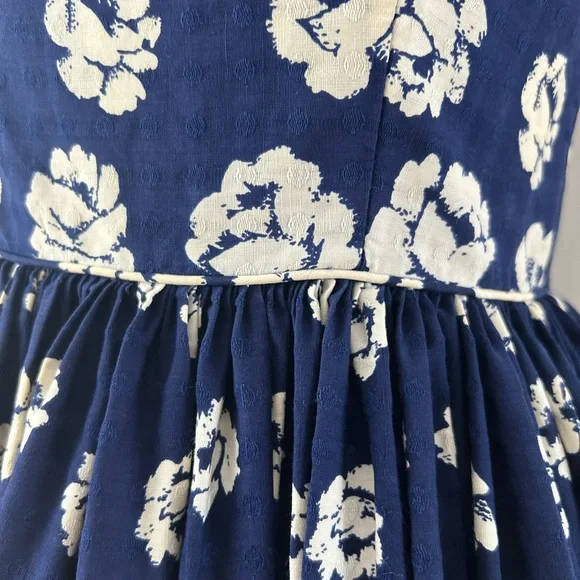 1950’s Monterey Models Navy Dress with White Roses and Button Back size XS VGUC - Picture 7 of 12